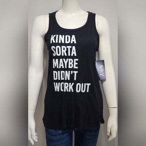 Marc New York Performance Black Tank Top Kinda Sorta Maybe Didn't Work Out SMALL